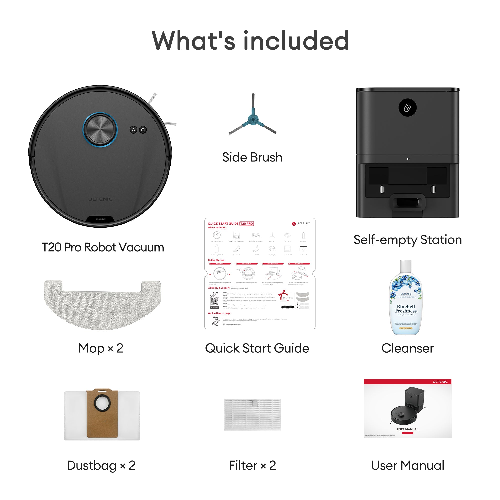 Ultenic T20 Pro Robot Vacuum Cleaner with Mop